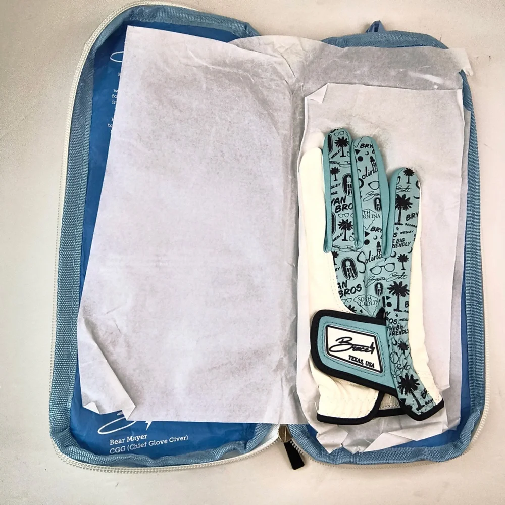 Bruce Bolt Bryan‎ Bros Golf Gloves 2 Pack Baby Blue Women’s Small Cabretta NWT - Picture 5 of 7